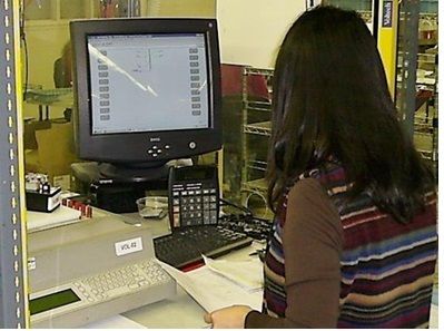 Person working on quality test equipment